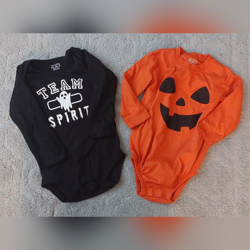 2 pc Halloween Baby Onesies